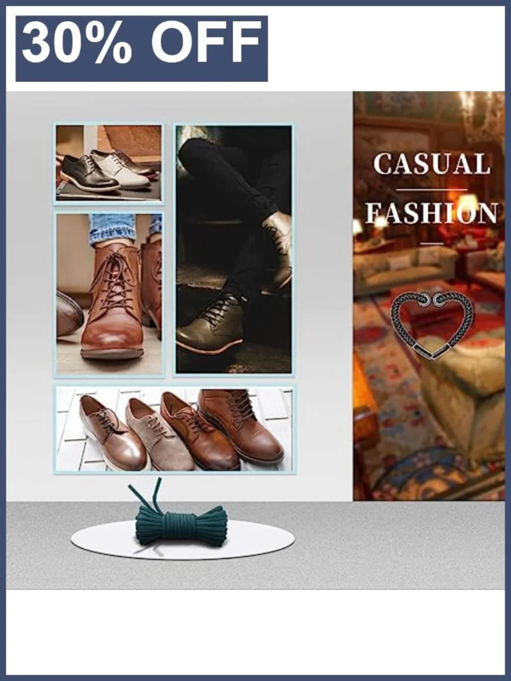 Waxed Round Cotton Dress Shoe Laces 1/8